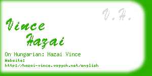 vince hazai business card